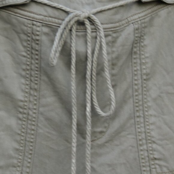 Joie Olive Snap Loop Rope Belt Wide Leg Lyocell Cotton Blend Pants Sz LARGE - Picture 3 of 8